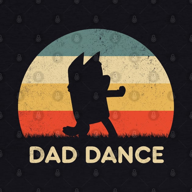 Retro Sunset Dad Bluey Dance by Symmetry Stunning Portrait